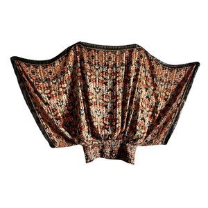 Max Studio Women Kimono Slip Sleeves Sheer Lined Top Blouse Size Medium MSRP$88